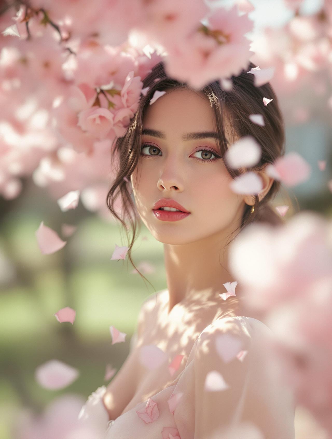 甜美风写真 - 樱花下的少女 - 林若雪 - 私房tv